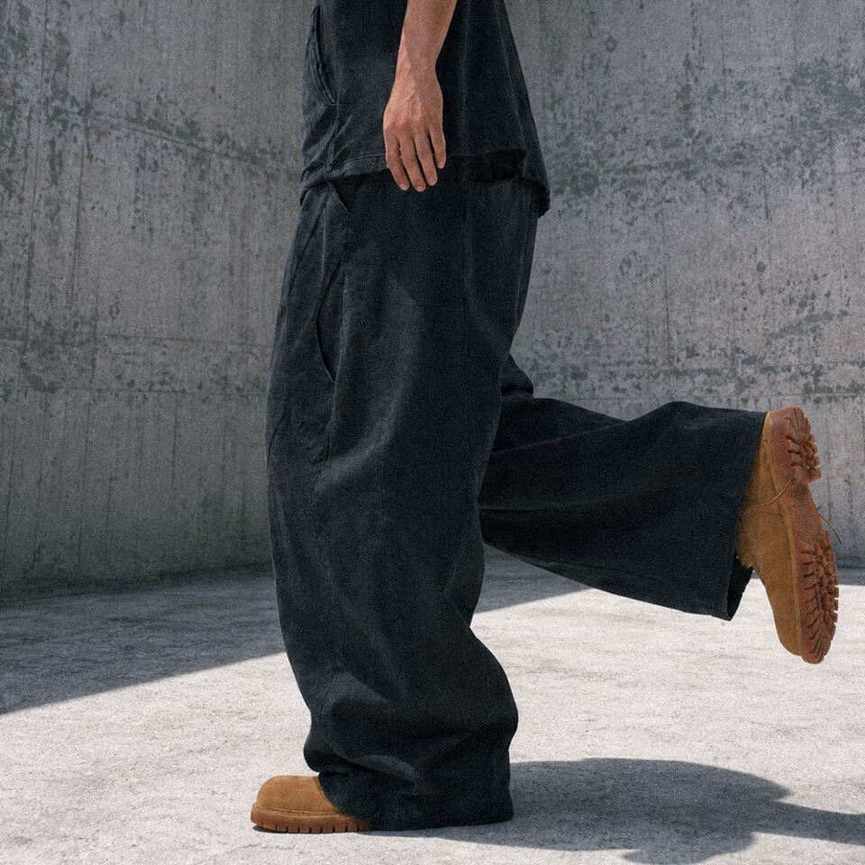 SNS1625-261 Octo x Sense 聯名打褶闊腿褲 Curve Pants Washed