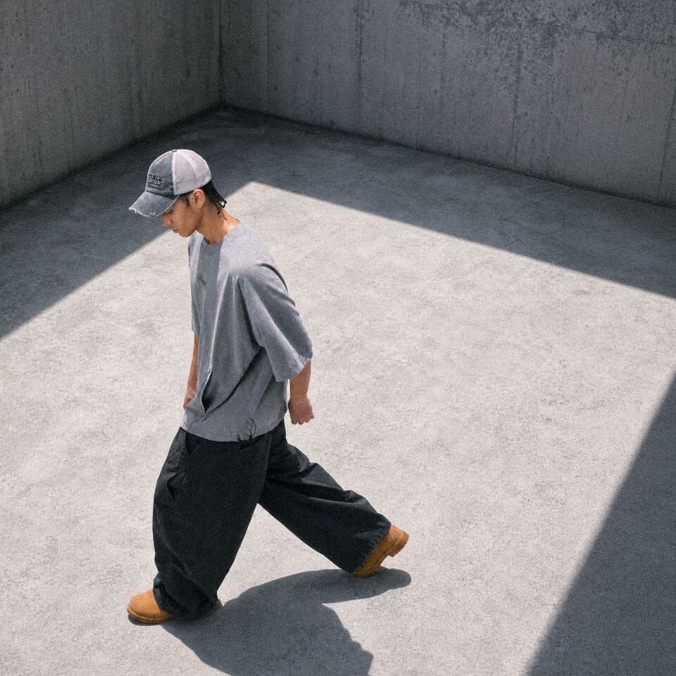 SNS1625-261 Octo x Sense 聯名打褶闊腿褲 Curve Pants Washed