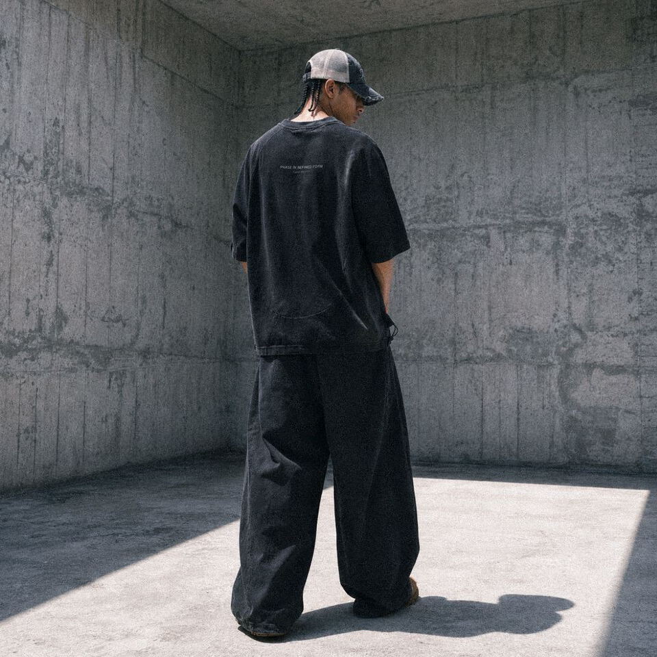 SNS1625-261 Octo x Sense 聯名打褶闊腿褲 Curve Pants Washed