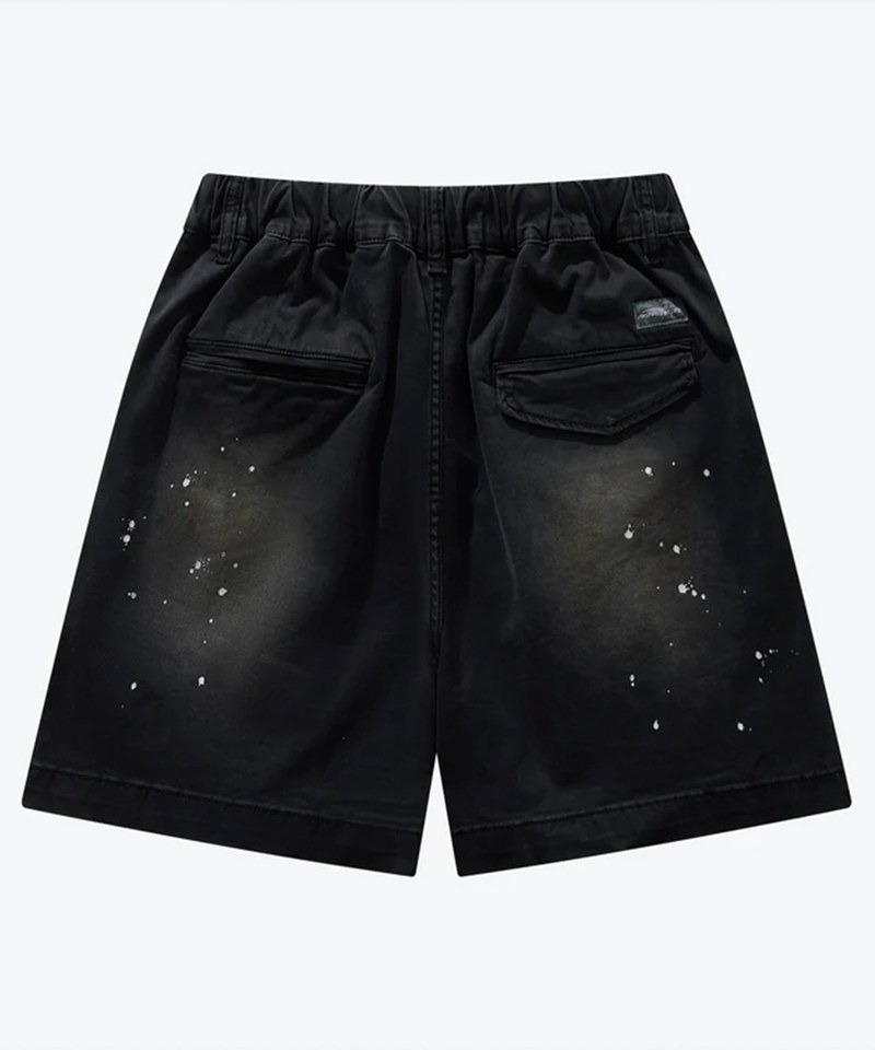 水洗潑墨短褲 Heavywash Smudged Chino Short