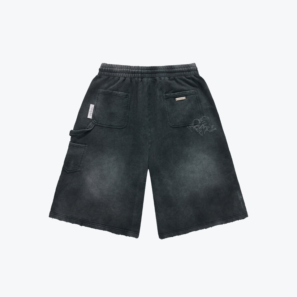 滴墨做舊棉質短褲 Drip Distressed Cotto Shorts