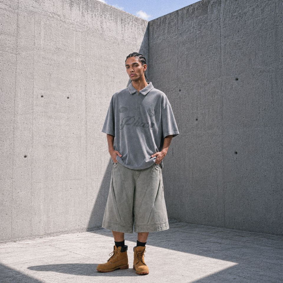 SNS3602-261 Octo x Sense 聯名絨面Polo短Tee Phase Zip Polo