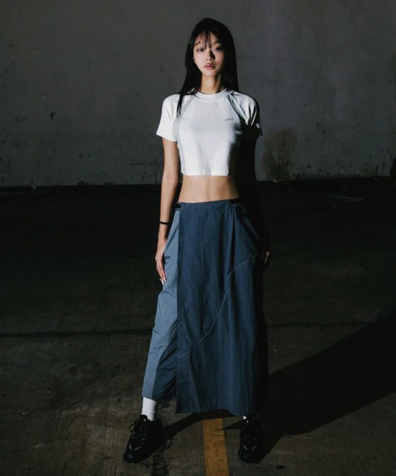 不對稱剪裁長裙 Slash Technical Wrap Skirts