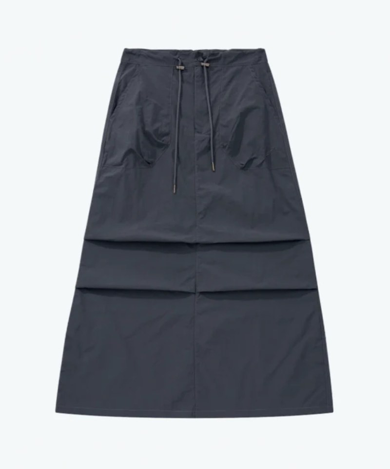 SNS4009W-242 褶皺直筒裙 Parachute Ruched Straight Skirt