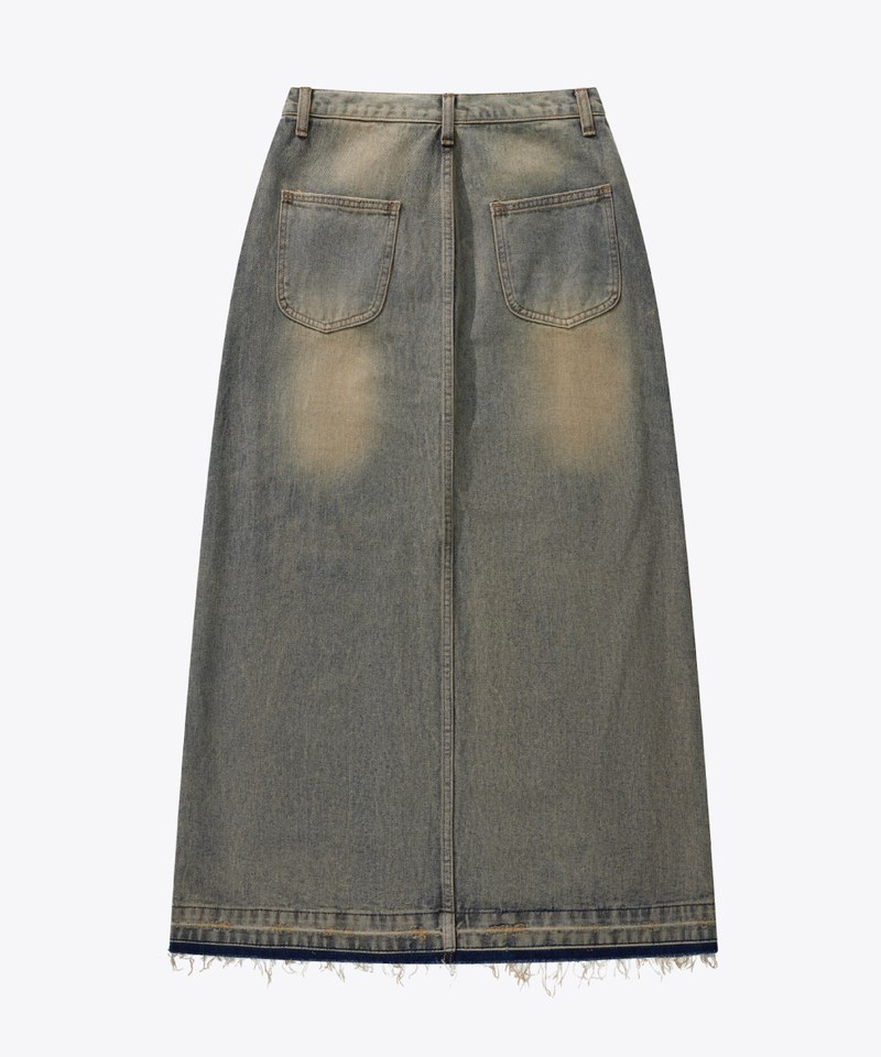 SNS4012-251 牛仔長裙 Double Knee Denim Full Skirts