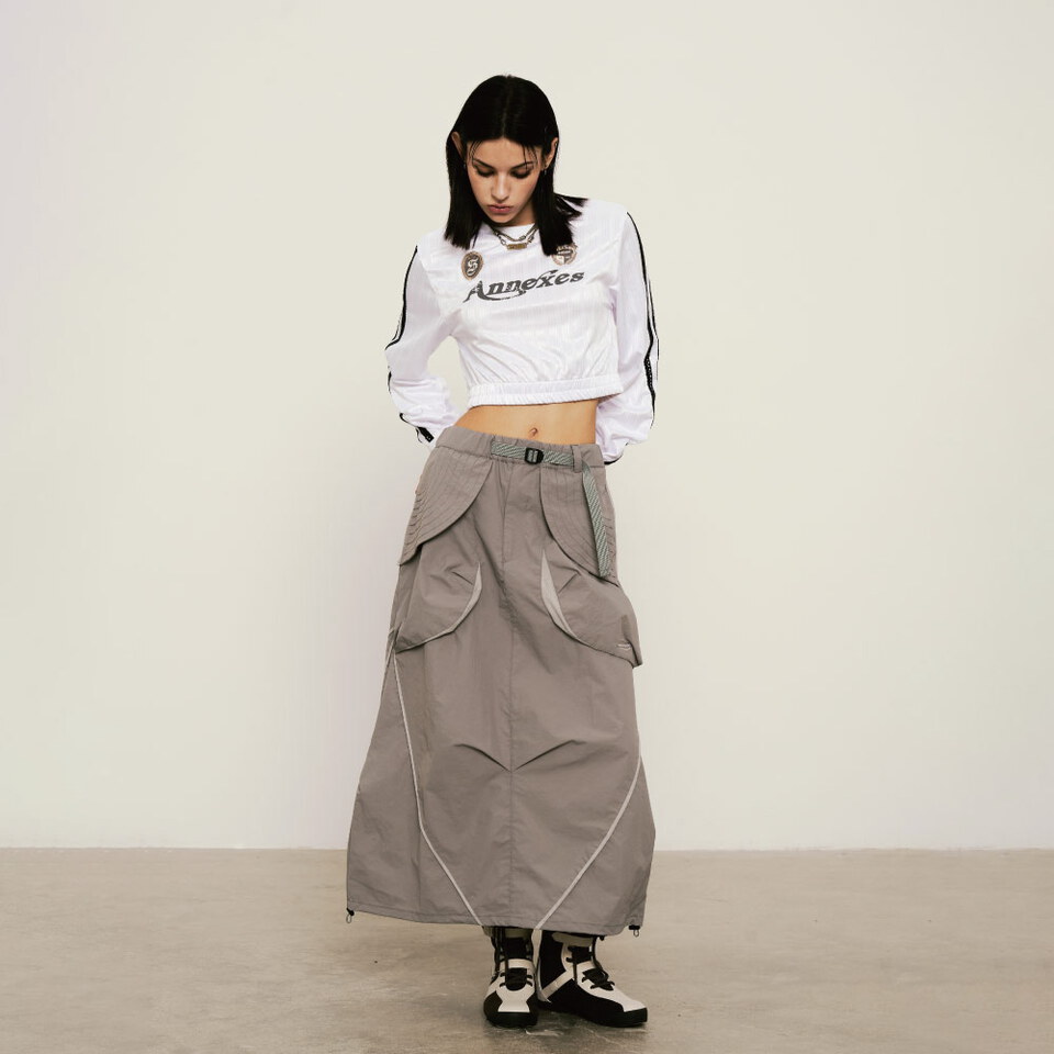 SNS4015-252 輕量拼接層次裙 Paneled Light Weightlayer Skirt