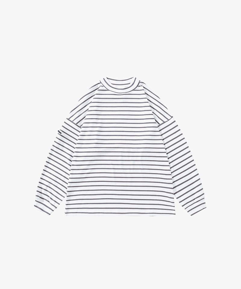 條紋長TEE TopBasics Striped Stretchable T-Shirt