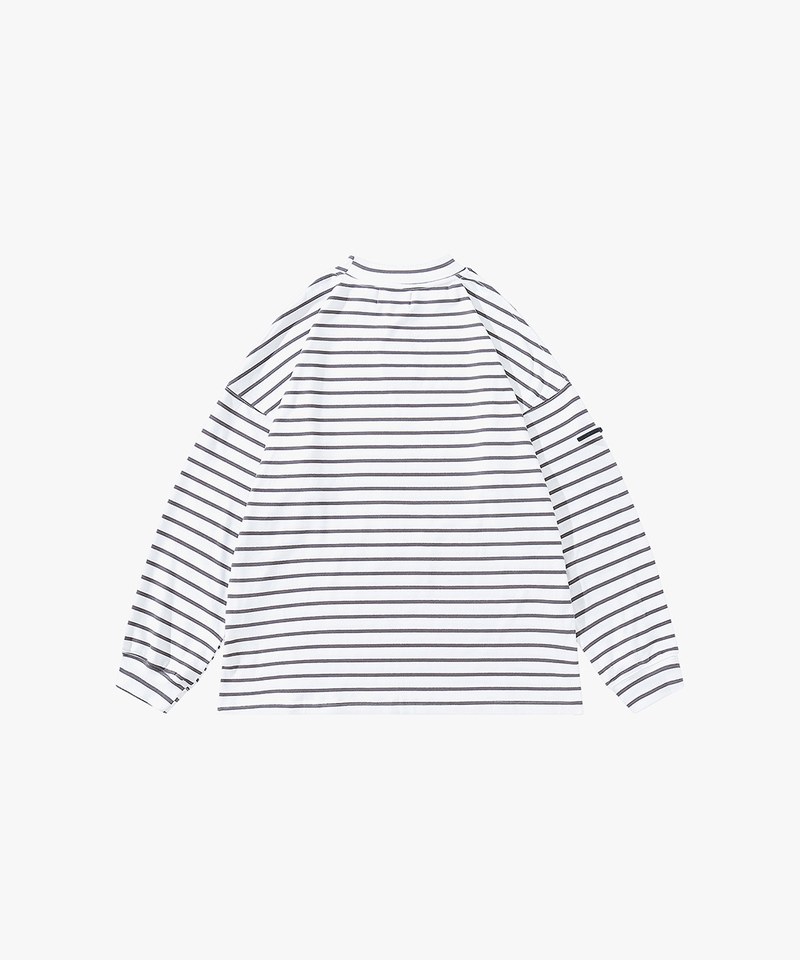 條紋長TEE TopBasics Striped Stretchable T-Shirt