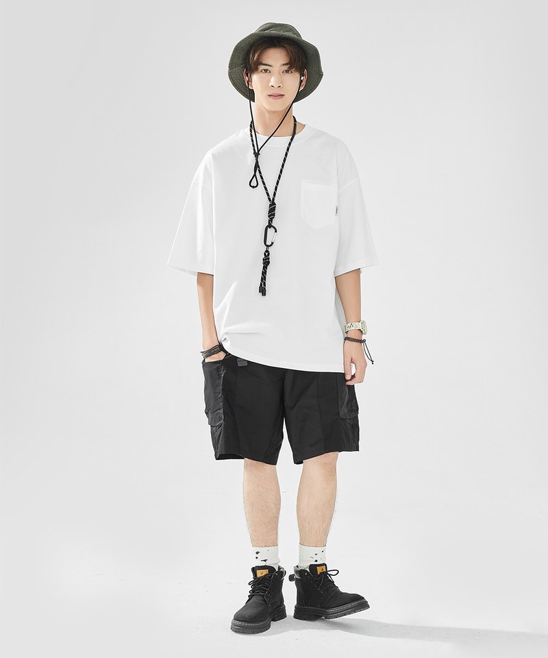 背後印花上衣 Contrast Pocket T-Shirt