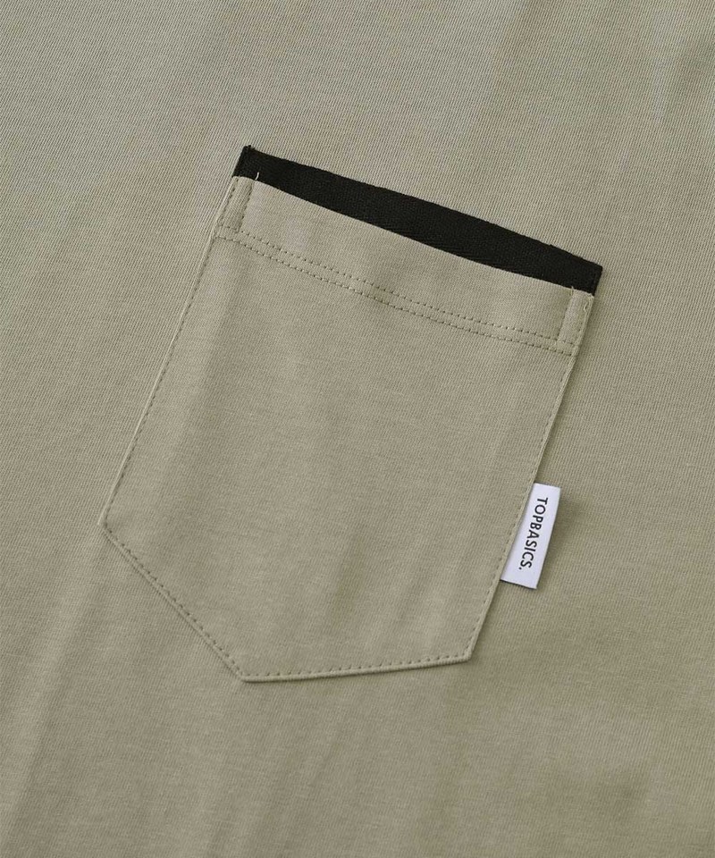 背後印花上衣 Contrast Pocket T-Shirt