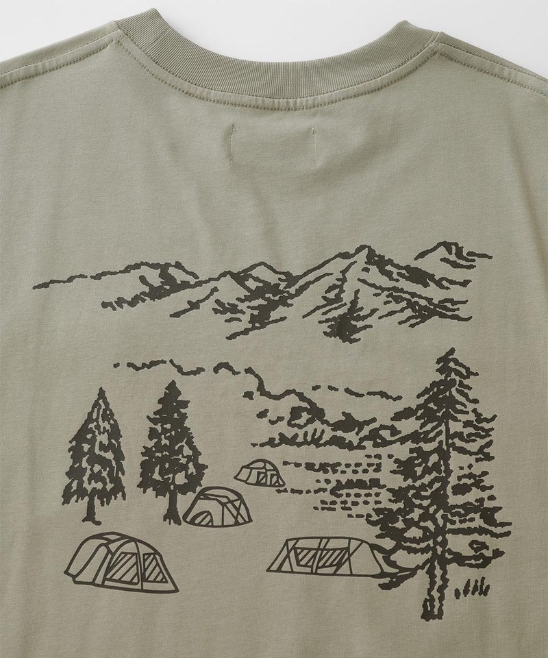 背後印花上衣 Contrast Pocket T-Shirt