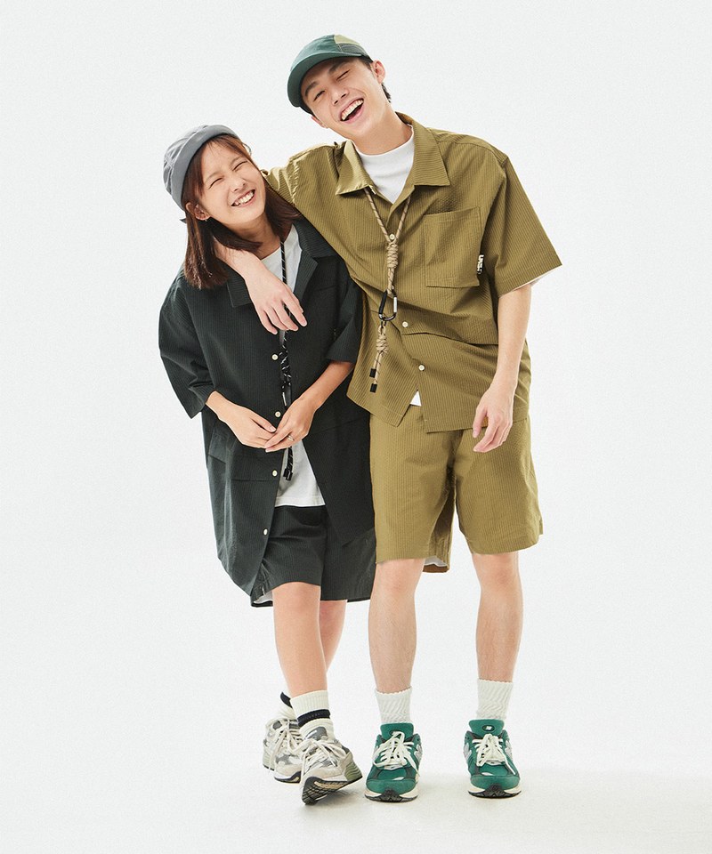 泡泡紗口袋襯衫 Seersucker Pocket Cargo Shirt