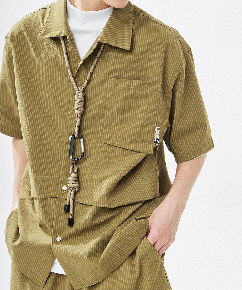 泡泡紗口袋襯衫 Seersucker Pocket Cargo Shirt
