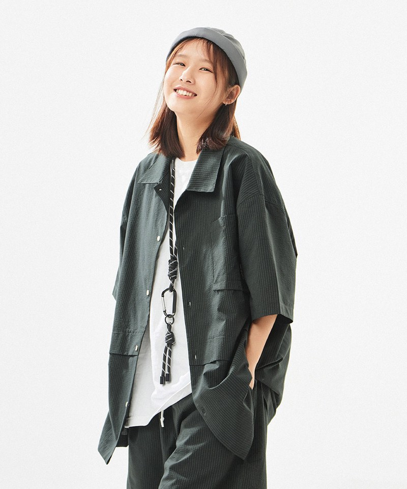 泡泡紗口袋襯衫 Seersucker Pocket Cargo Shirt