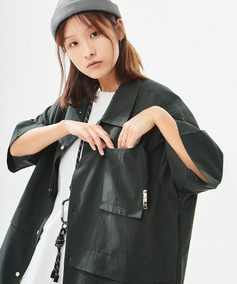 泡泡紗口袋襯衫 Seersucker Pocket Cargo Shirt
