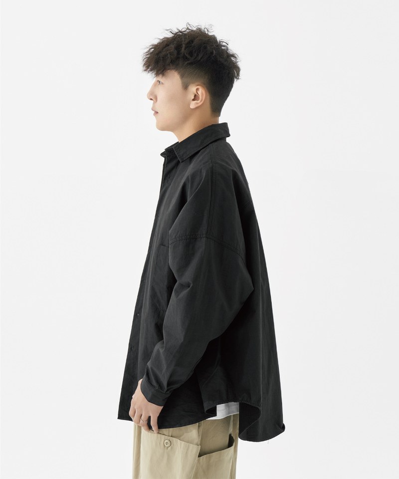 弧形下擺寬鬆襯衫 Rounded Seam Oversized Shirt