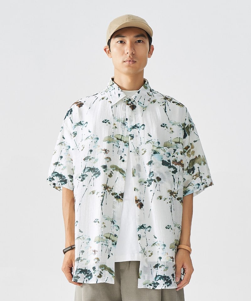 TBS0219-251 夏威夷襯衫 Greenery Watercolor Aloha Shirt