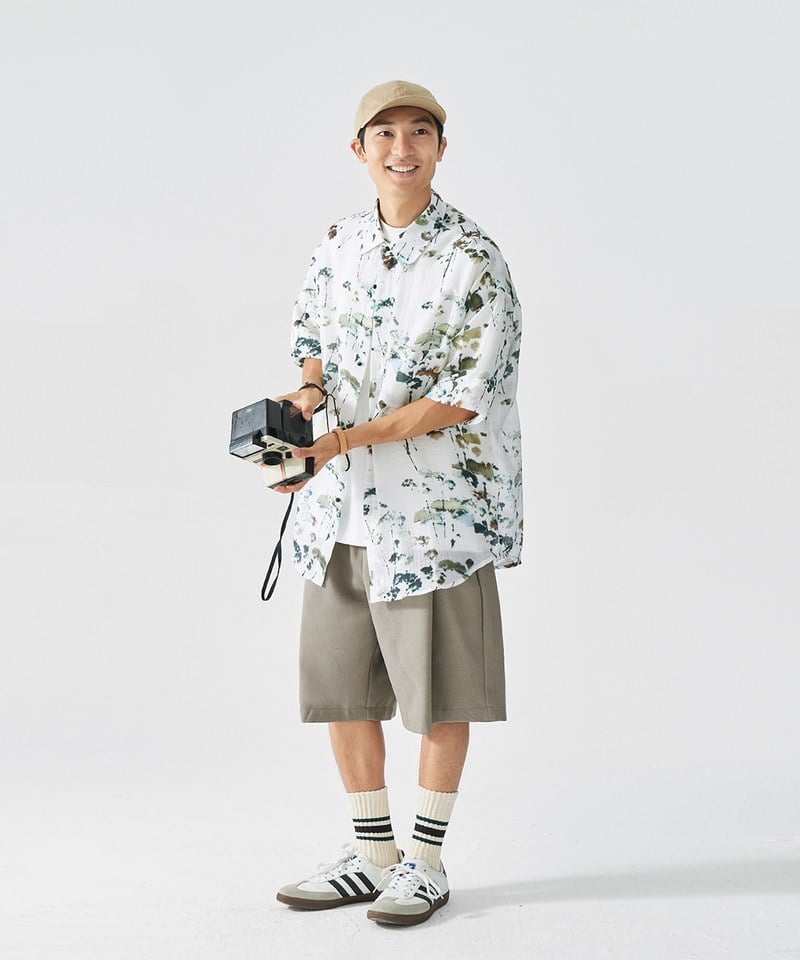 TBS0219-251 夏威夷襯衫 Greenery Watercolor Aloha Shirt