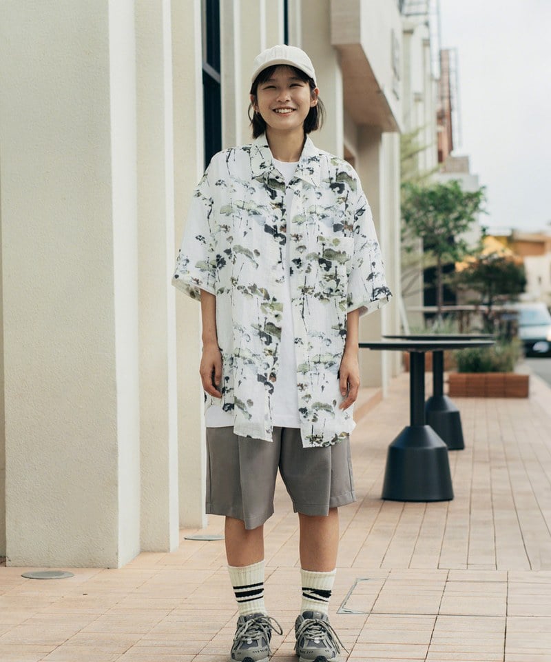 TBS0219-251 夏威夷襯衫 Greenery Watercolor Aloha Shirt