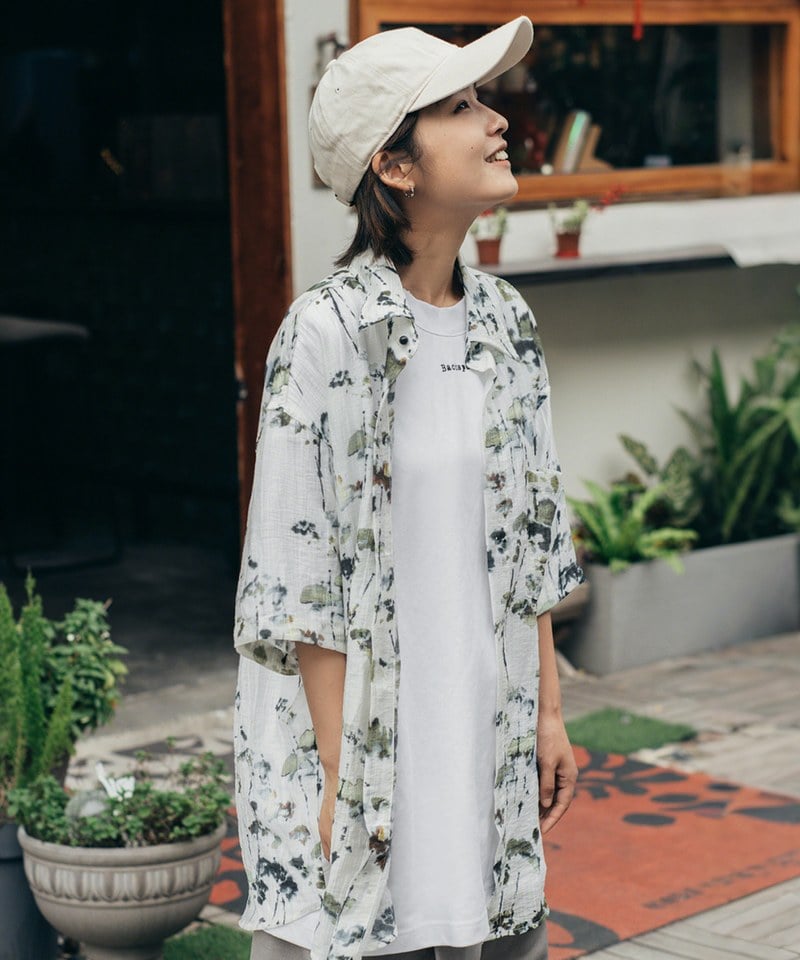 TBS0219-251 夏威夷襯衫 Greenery Watercolor Aloha Shirt
