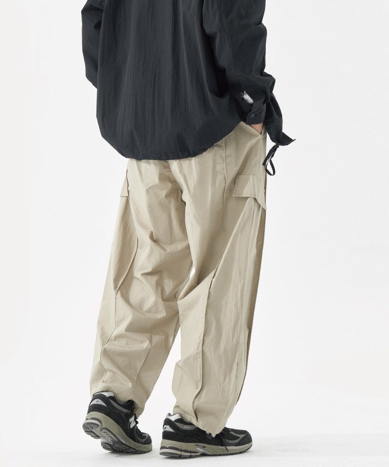縫線翻蓋假口袋長褲 Faked Pockets Binding Relaxed Pants