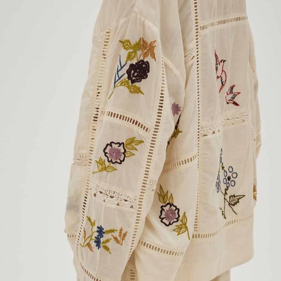 TDF0201-261 Embroidery Patchwork Shirts
