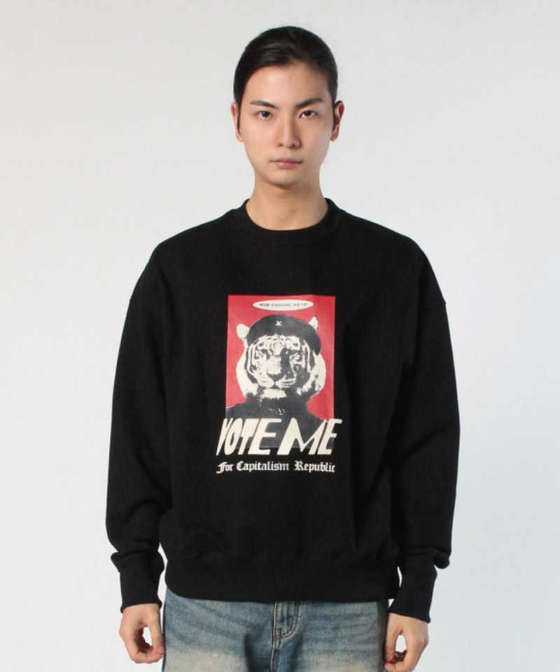 TLB0110-252 虎頭圖樣大學T Cat Vote Sweatshirts