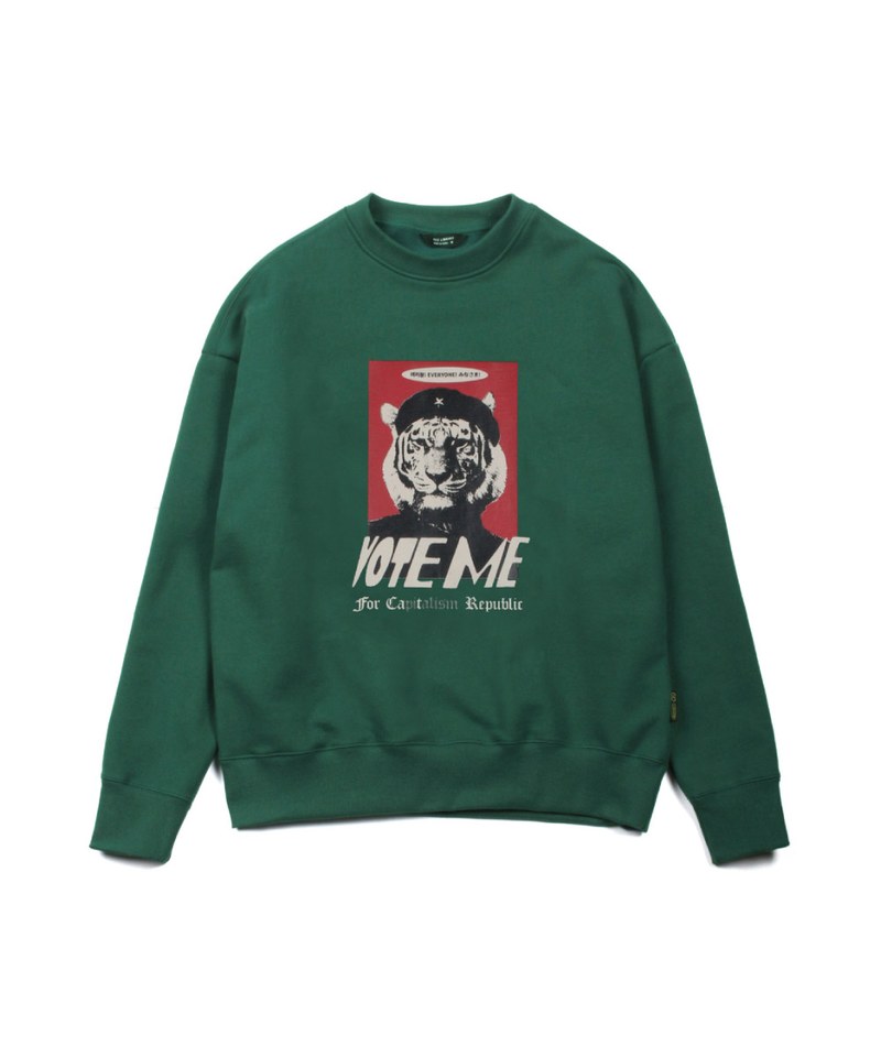 虎頭圖樣大學T Cat Vote Sweatshirts