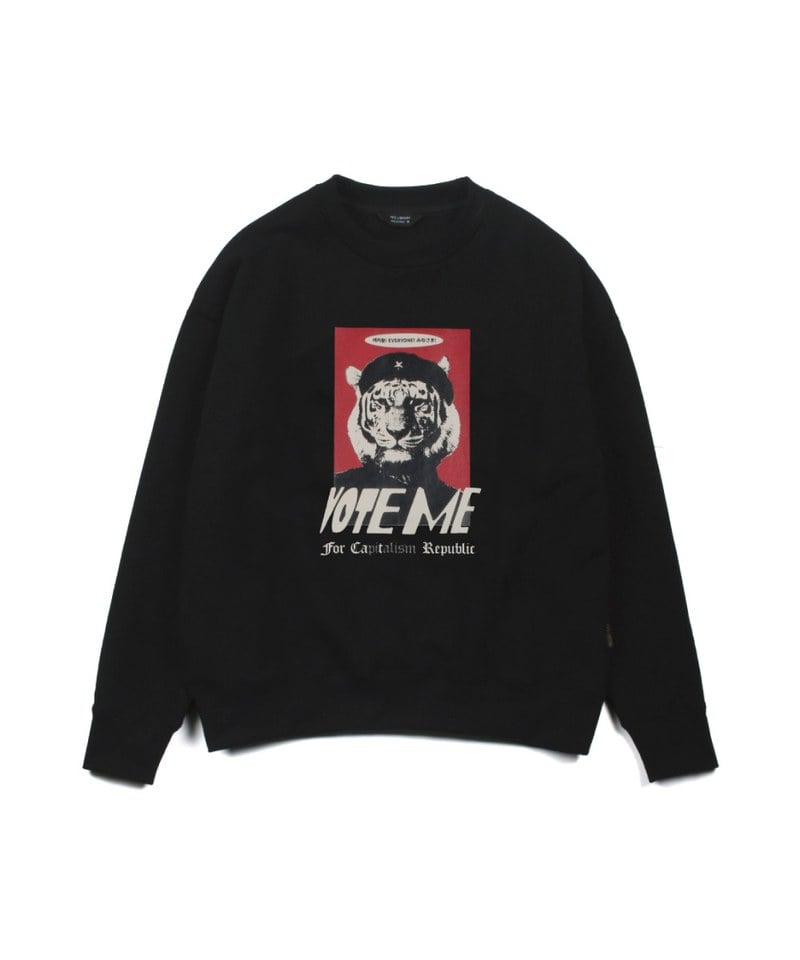 TLB0110-252 虎頭圖樣大學T Cat Vote Sweatshirts