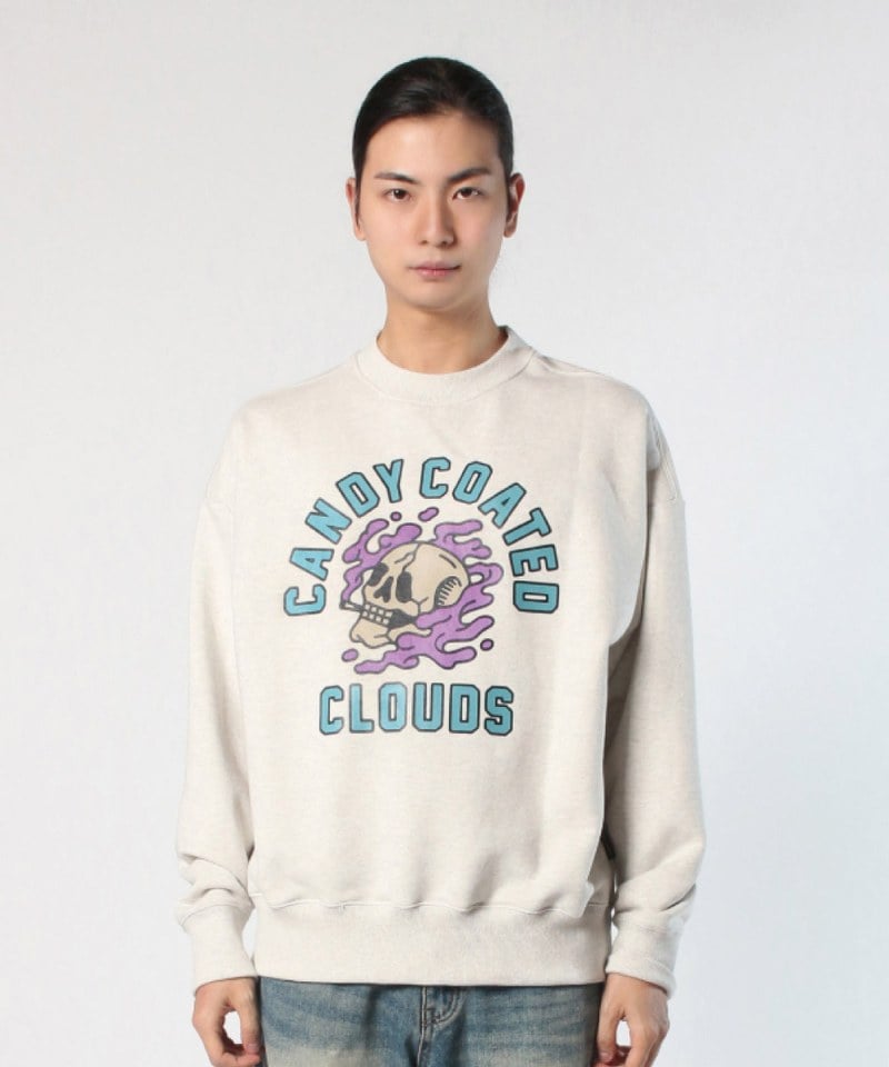 TLB0111-252 骷髏圖像大學T Clouds Sweatshirts