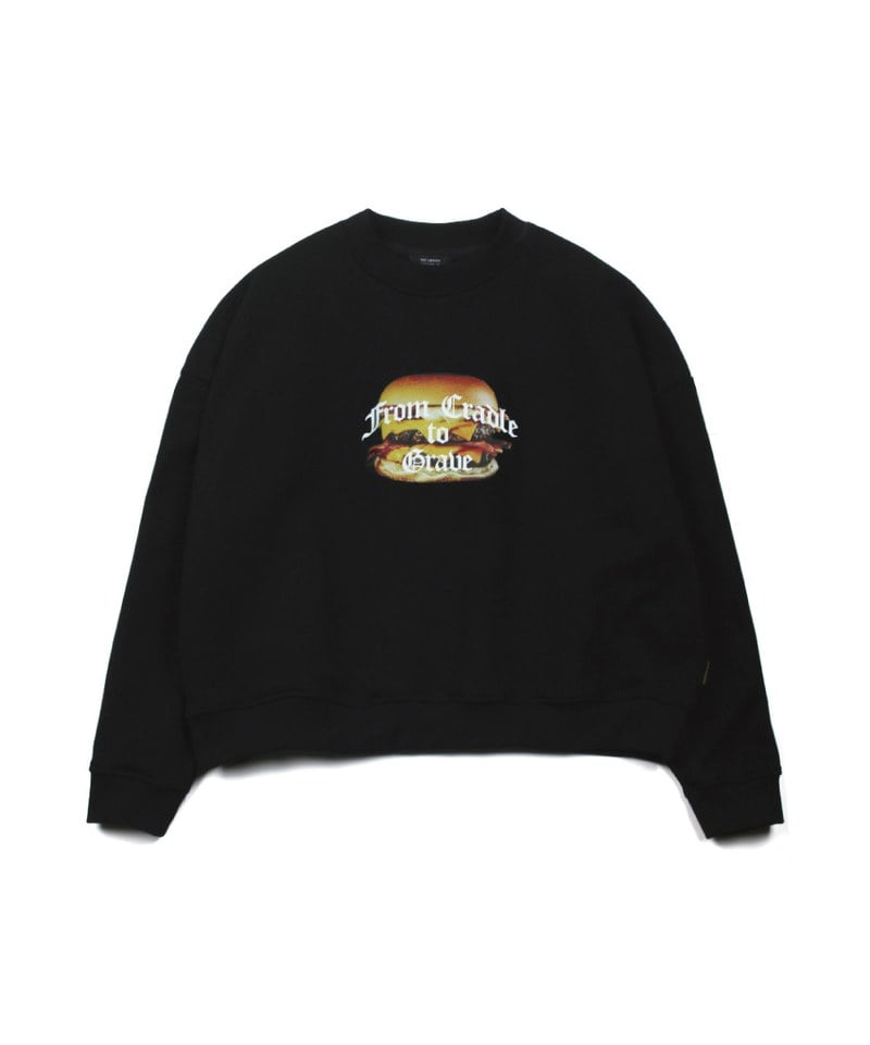TLB0113-252 漢堡圖像大學T Burger Cropped Sweatshirts