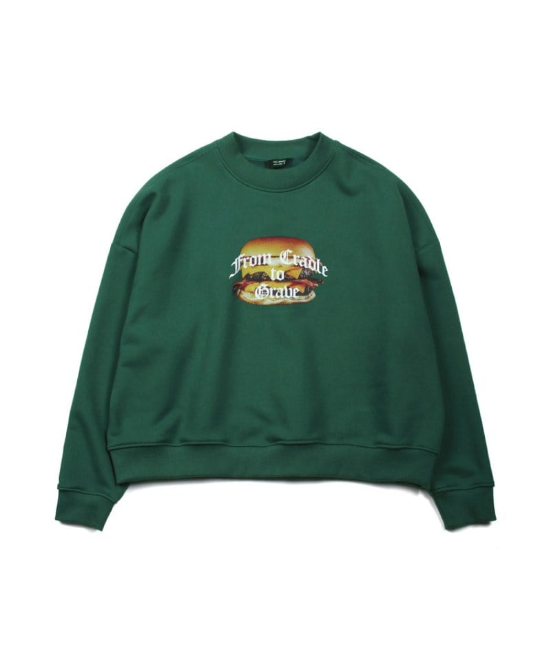 TLB0113-252 漢堡圖像大學T Burger Cropped Sweatshirts