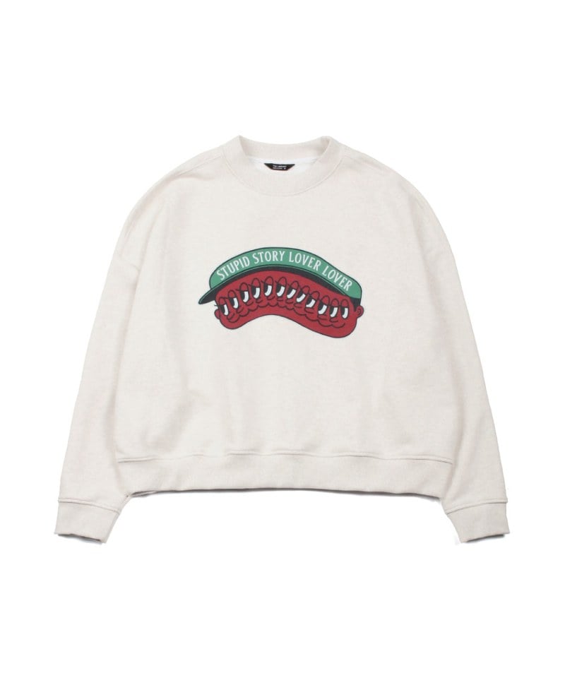 TLB0114-252 齒形圖騰大學T Story Lover Cropped Sweatshirts
