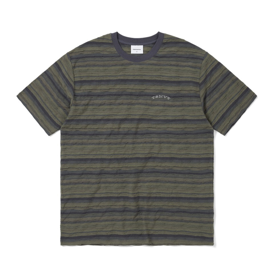 條紋短袖上衣 Wave Jacquard Tee