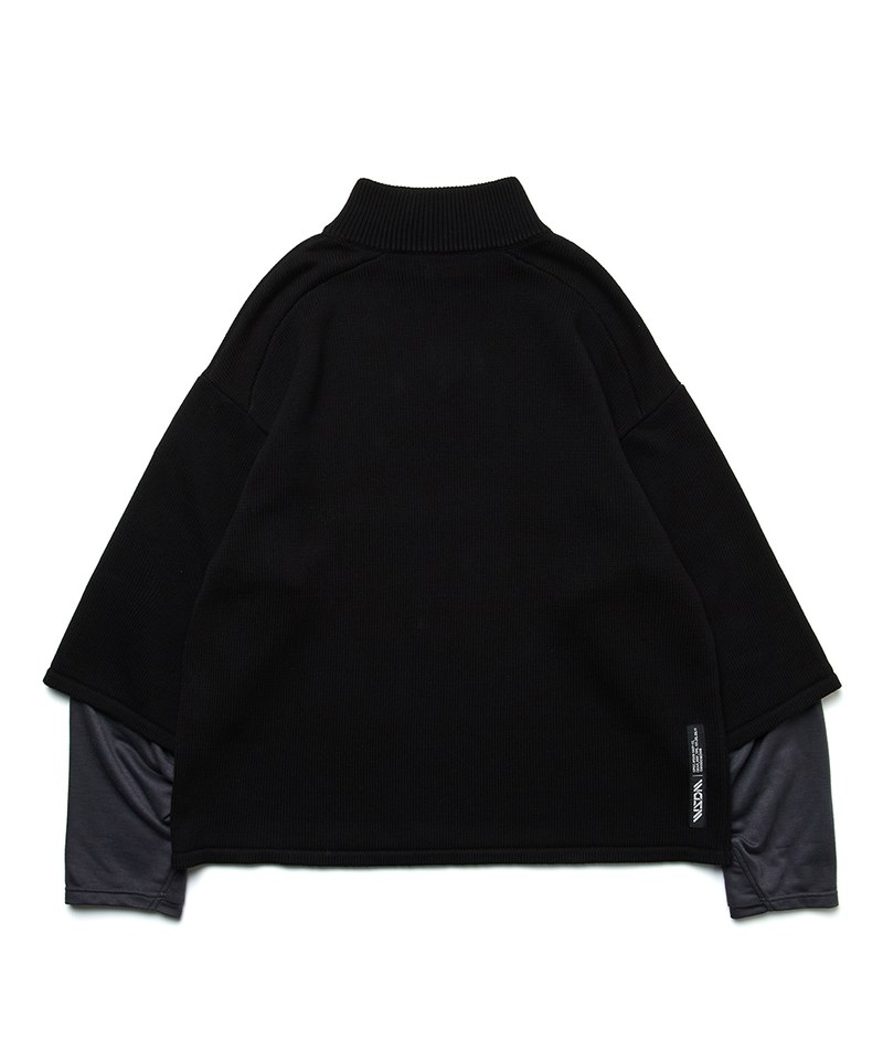 針織高領上衣 Knitting Splice Top