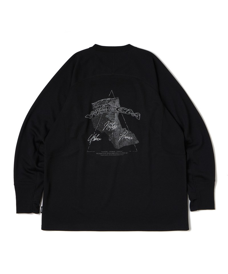 WDM0145-242 羅紋剪接長袖上衣 WISDOM SHINCOOL LS TEE