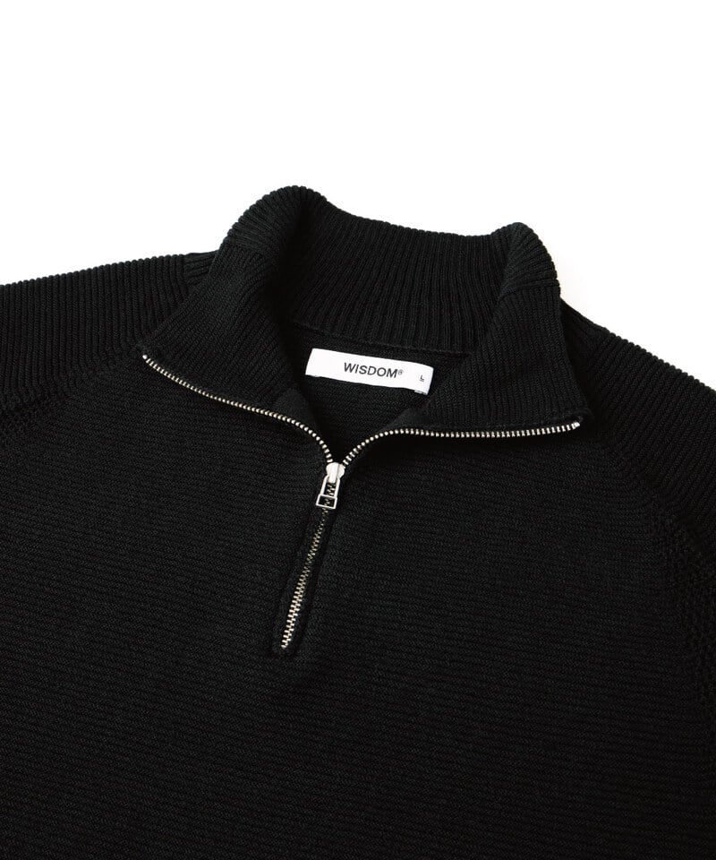 WDM0305-252 半開襟毛衣 LOGO SWEATER