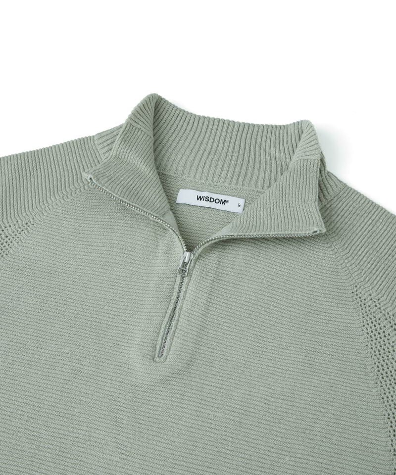 WDM0305-252 半開襟毛衣 LOGO SWEATER