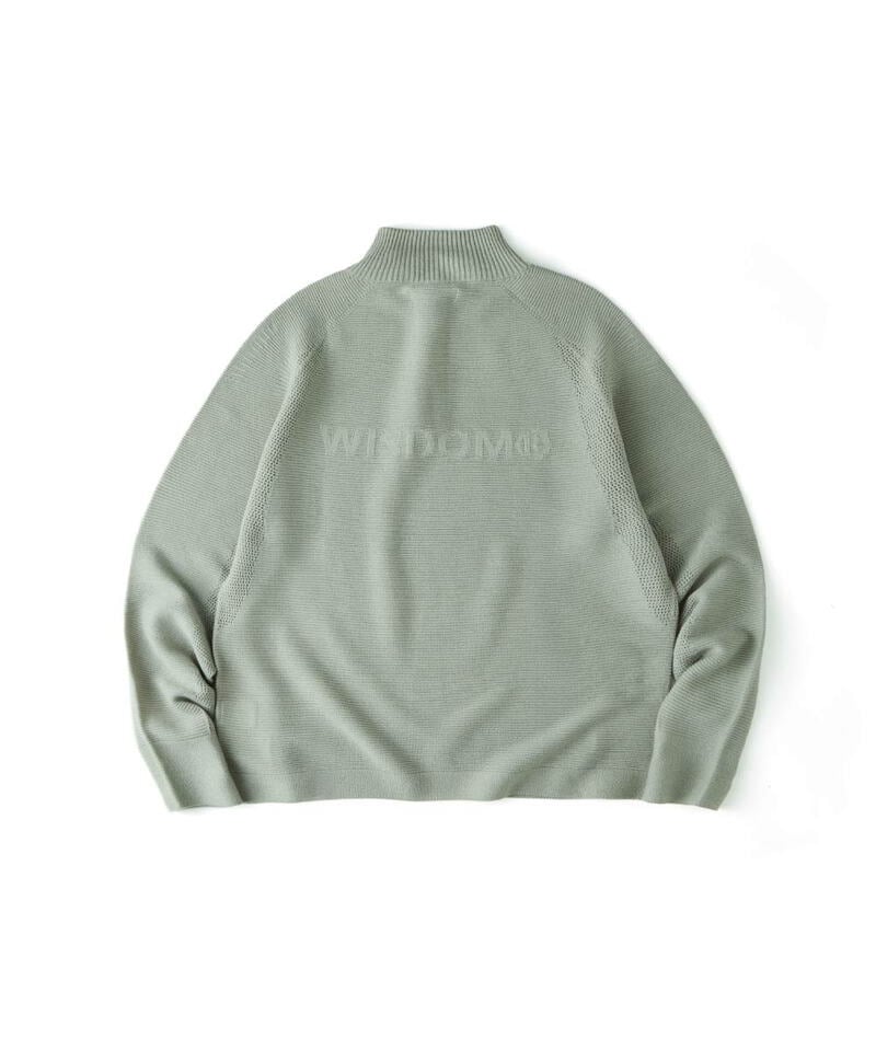 WDM0305-252 半開襟毛衣 LOGO SWEATER