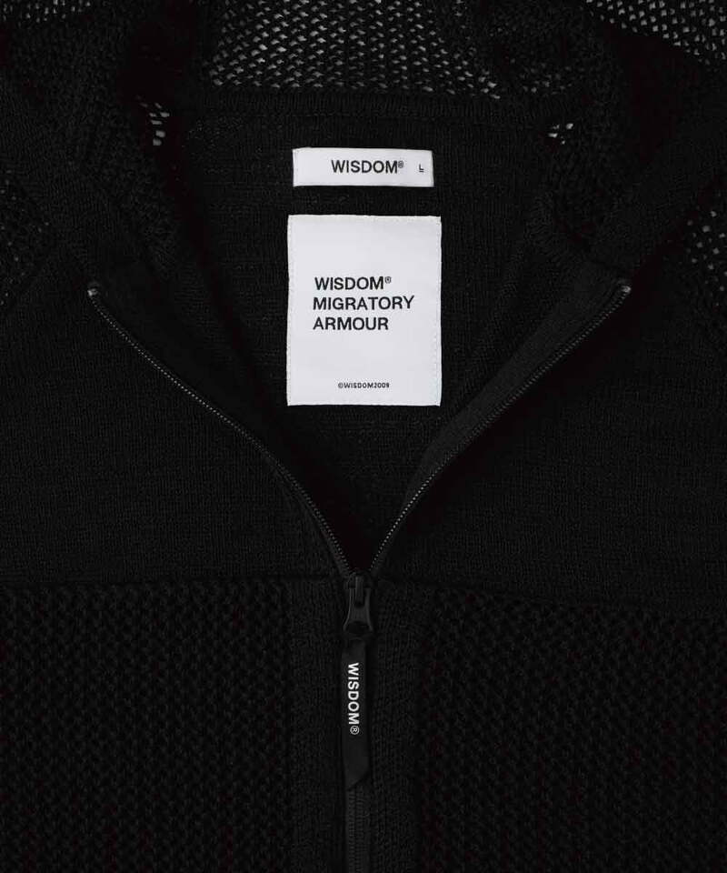 WDM1191-252 WISDOM 連帽針織外套 ZIP UP SWEATER HOODIE