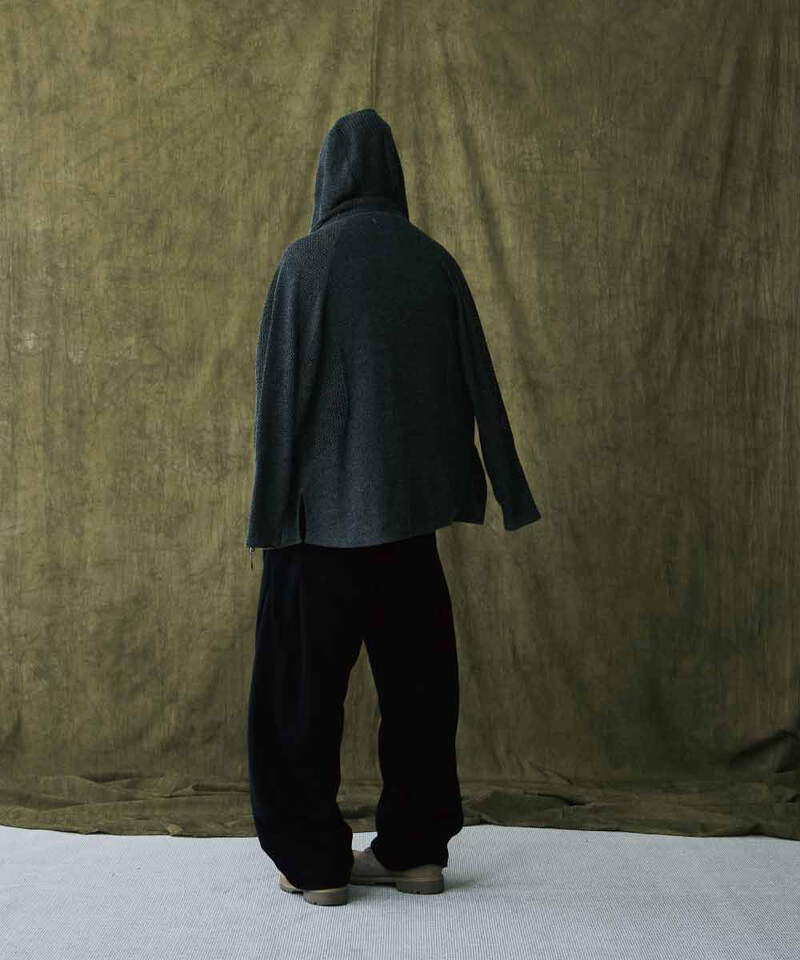 WDM1191-252 WISDOM 連帽針織外套 ZIP UP SWEATER HOODIE