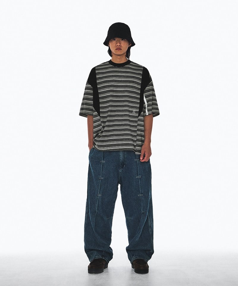 WOS0001-251 條紋上衣 6:33 MALACHITE SPLIT STRIPE TEE