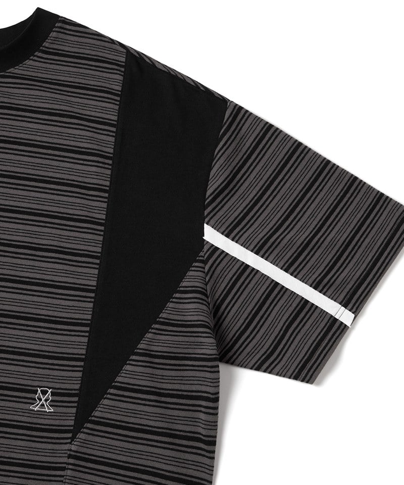 WOS0001-251 條紋上衣 6:33 MALACHITE SPLIT STRIPE TEE