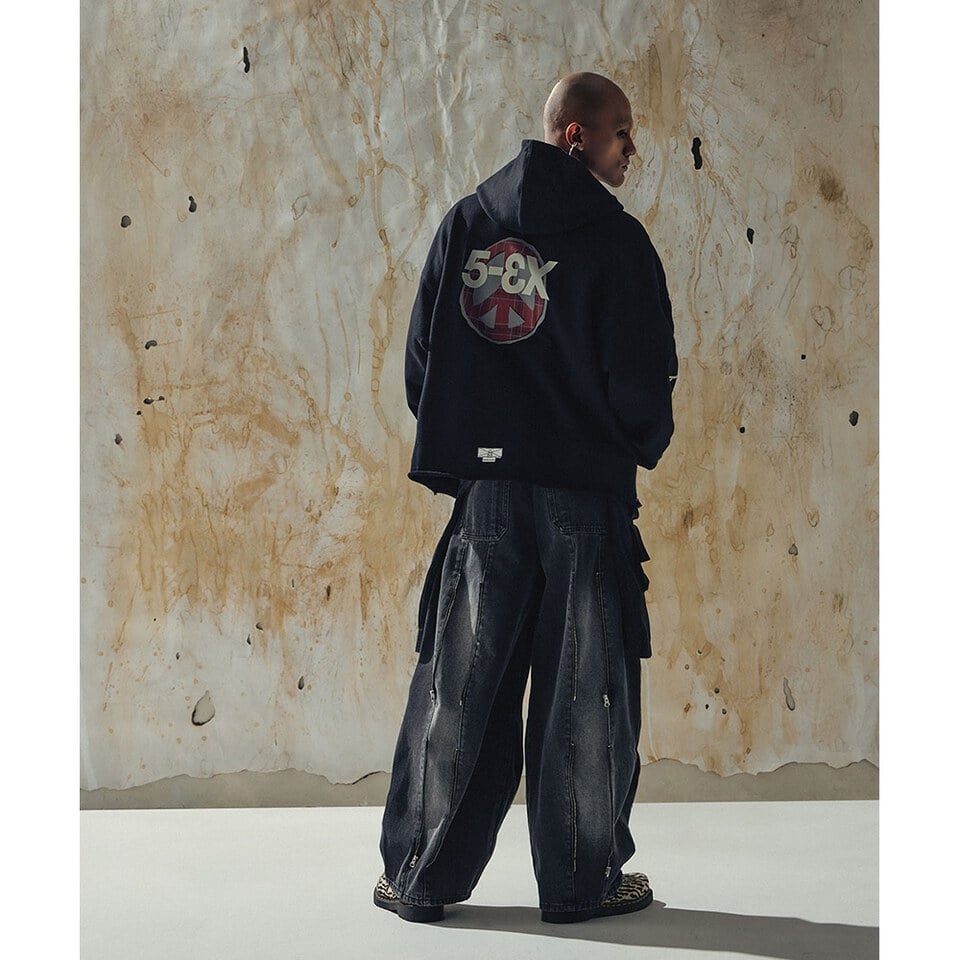 WOS0129-252 短版連帽上衣 4:02 HOOKS  5-3X CROPPED HOODIE