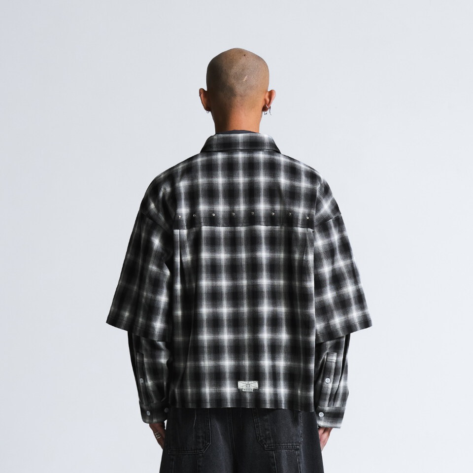 WOS0212-261 雙層袖格紋襯衫 2 10 LINOLEUM CHECK SHELTER SHIRT