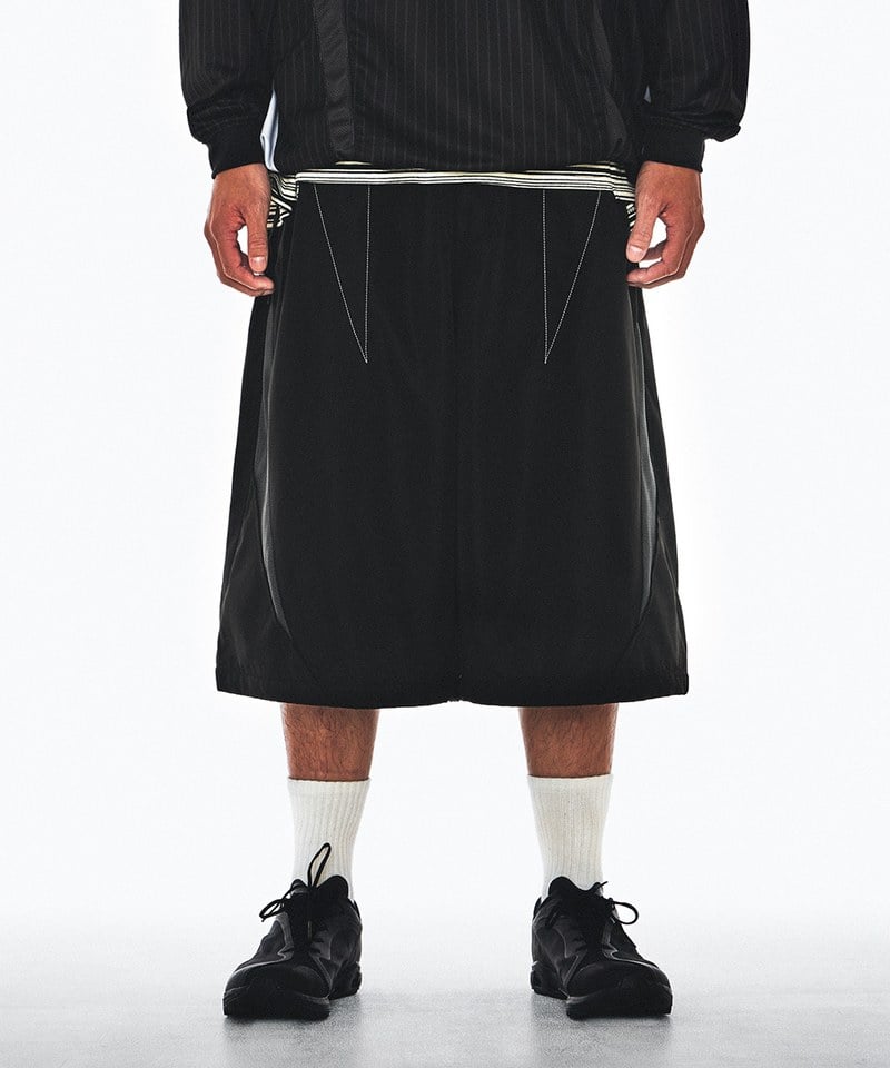 拼接七分短褲 3:20 TEENAGER TOOTH-SPLICING BAGGY SHORTS