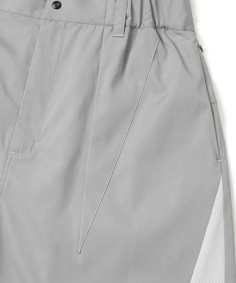 WOS1702-251 拼接七分短褲 3:20 TEENAGER TOOTH-SPLICING BAGGY SHORTS