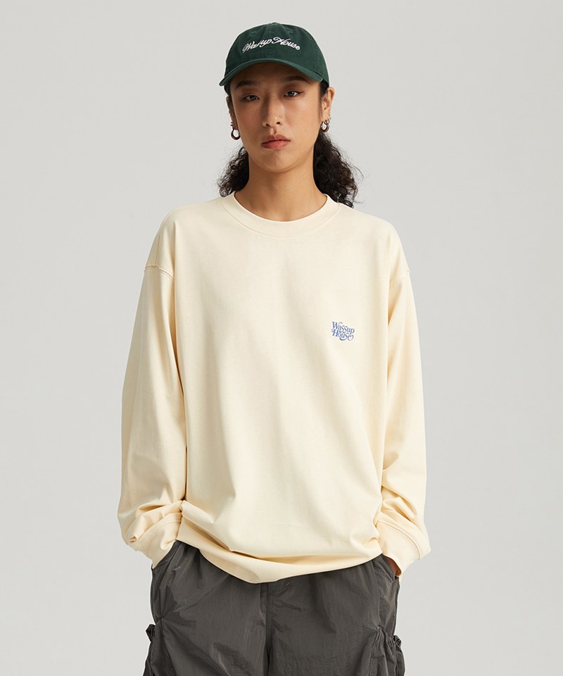 襯線字體長袖T恤 Retro Slogan Long Sleeve T-shirt