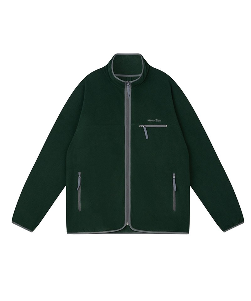 撞色邊搖粒拉鍊外套 Full-zip Fleece Jacket