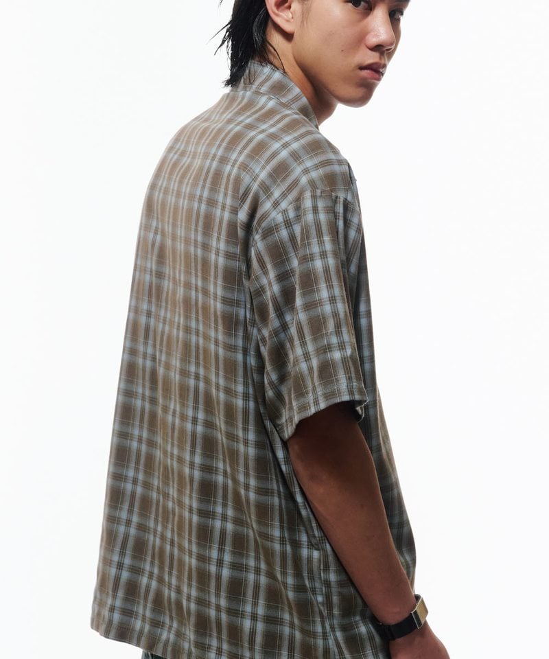 格紋短袖襯衫 Cuban Collar Shirt